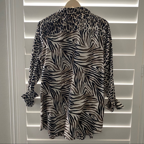 Chico’s Animal Print Blouse XL/16 - Picture 5 of 8